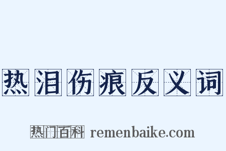 热泪伤痕反义词是什么意思的图片